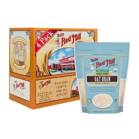 Bobs Red Mill Natural Foods Bob's Red Mill Organic Oat Bran 18 oz. Bag, PK4 6051S184